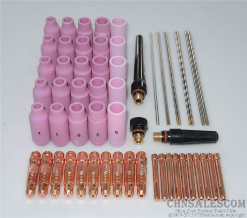 58 pcs tig welding torch kit  wp-17 wp-18 wp-26 wl15 lanthanated tungsten for sale