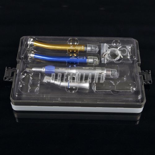Nsk type dental high low speed handpiece kit straight contra angle motor 4 holes for sale