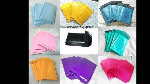 100 NEW -4x8 Bubble Mailers, Any Color Option, Padded Mailing/Shipping Envelopes