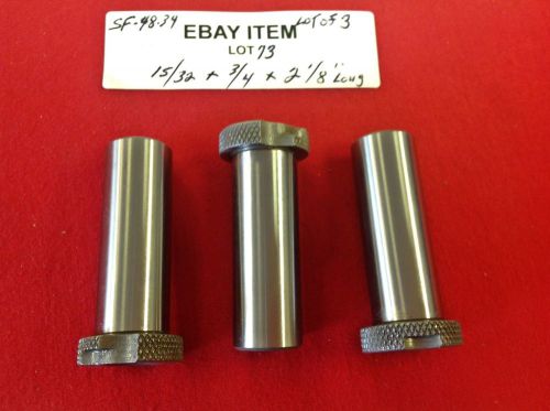 Acme sf-48-34 slip-fixed renewable drill bushings 15/32 x 3/4 x 2-1/8&#034; lot of 3 for sale