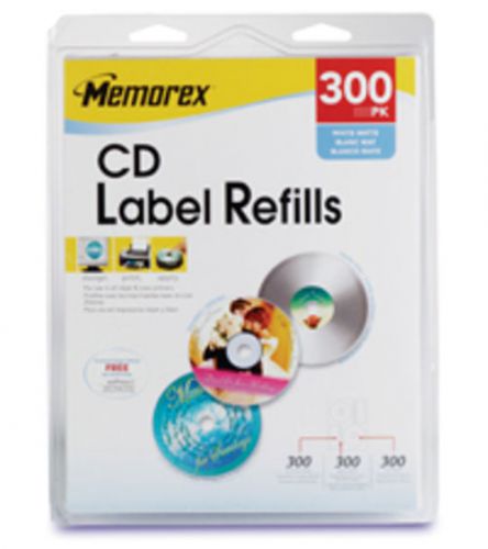 Memorex 32020403 cd label refills - 300 pack - white for sale
