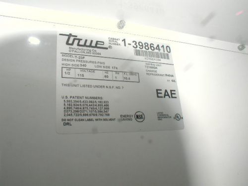 True t-23f-2 1 door reach in freezer for sale