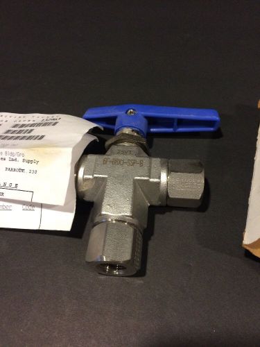 Parker 3 way ball valve 1500 psi stainless steel 6f-b8xj-ssp-b for sale