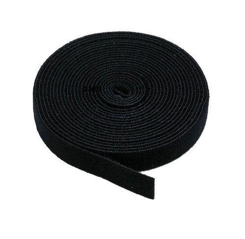 Fastening tape 0.75inch one wrap hook &amp; loop fastening tape 5 yard/roll - black for sale