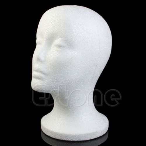 Foam Female Styrofoam Mannequin Manikin Head Model Wig Hair Hat Glasses Display