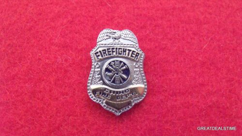 Chino ca fire dept badge,fireman mini lapel pin,firefighter,silver eagle shield for sale