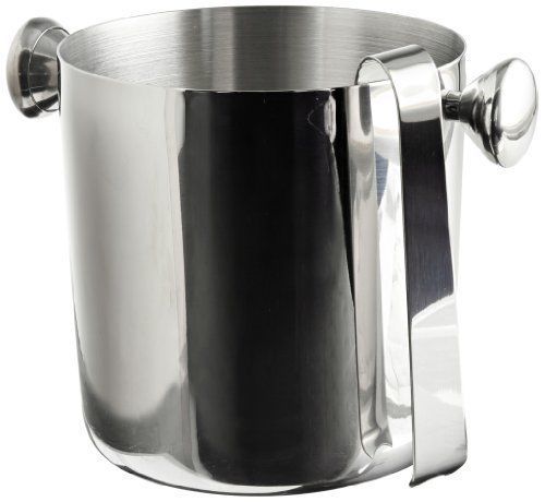 Carlisle 609191 Stainless Steel 18-8 Ice Bucket with Handle and Tong  1.70 qt Ca