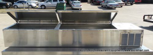 Never been used delfield 75&#034; refrigerated counter top condiment rail prep table for sale
