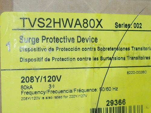 #1249  TVS2HWA80X Sq D Transient Voltage Surge Suppressor 120/208V (New In Box)