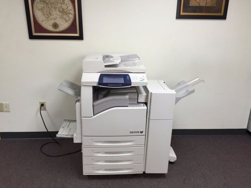 Xerox workcentre 7435 color copier machine network print scan fax finisher copy for sale