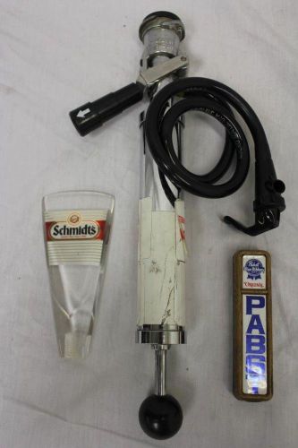 Standard Hand Pump Keg Tap, Coupler, &amp; Schmidt&#039;s / PBR Beer Tap Handles - D