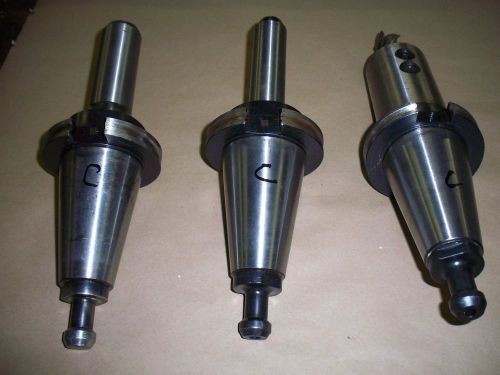 (3) techniks cat 50 end mill tool holders for sale