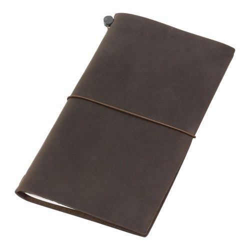 NEW Midori Traveler&#039;s Notebook Brown Leather Cover  Japan f/s