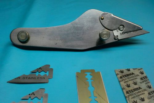 TWIN BLADE ROMI Fur trade knife razor blade holder fur taxidermy tools supplies