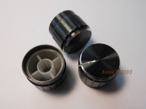 5pcs high quality aluminum potentiometer volume knobs d20.5mm h16.7mm black for sale