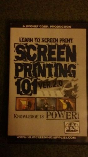 Ryonet Learn to Screen Print Screen Printing 101 Version 2.0 3 DVD