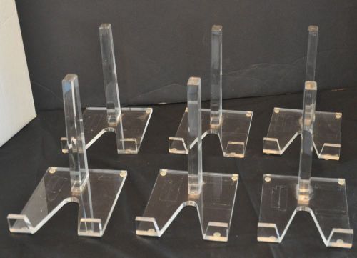 6 CLEAR ACRYLIC PRODUCT DISPLAYS STANDS LARGE