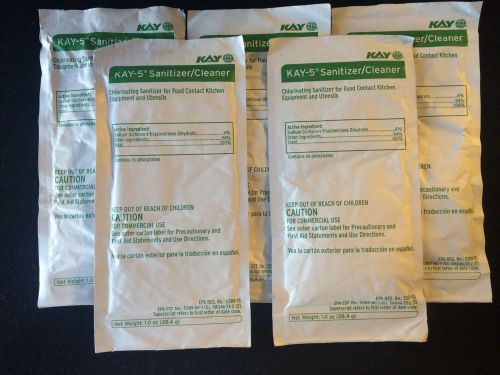 Kay-5 Sanitizer/Cleaner 1 oz Packet Food Contact Surface Cleaner Kitchen (x5)