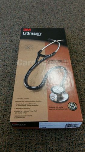 3m littmann cardiology iii stethoscope  black  27&#034;  3128 open box for sale