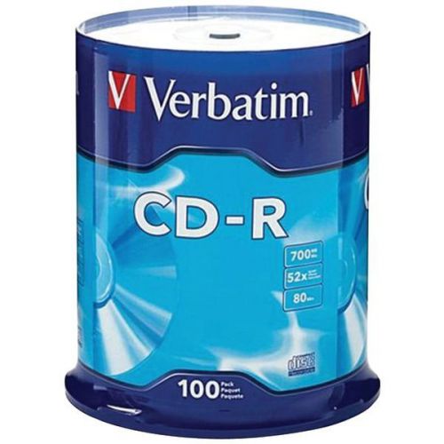 New verbatim 94554 cd r 80min 700mb 52x to 100pk for sale