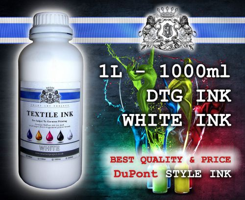 1000ml WHITE INK DTG VIPER DuPont Style Textile ink Direct To Garment Printers