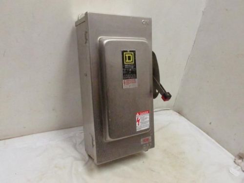 Stainless Steel Square D H223DS 100 Amp 240v AC Safety Switch Disconnect