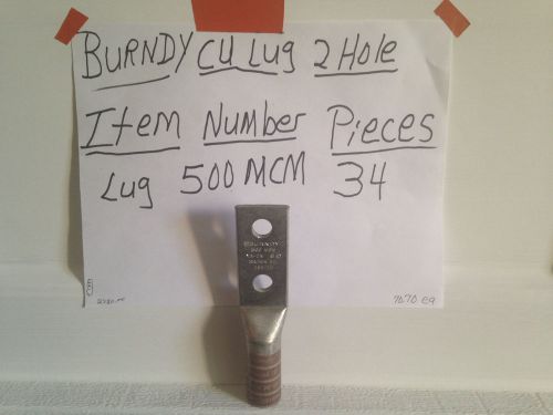 Burndy CU Lug 2 Hole, 500 MCM