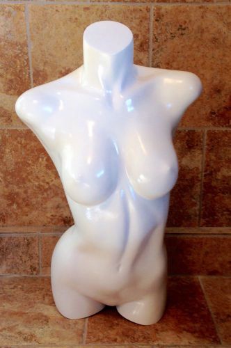 Fiberglass White Female Torso Mannequin
