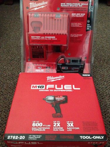 Milwaukee 2762-20 M18 FUEL 1/2&#034; High Torque Impact Wrench-NEW w/ Battery