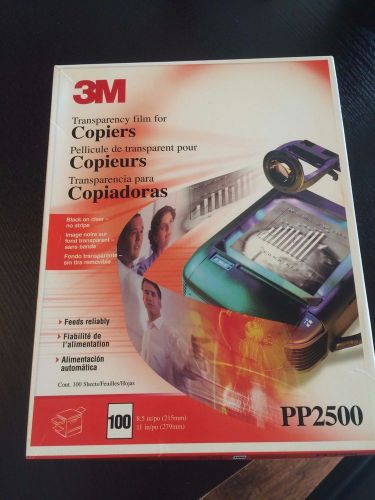 3M PP2500 Transparency Film for Copiers 8.5&#034; x 11&#034; Box - 90 sheets remaining