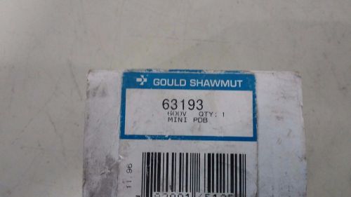 GOULD SHAWMUT 63193 NEW IN BOX 600V MINI PDB BLOCK SEE PICS 3P 2/0-14  32-14 #A8