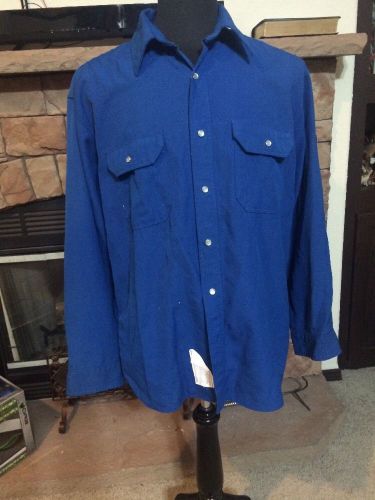 Bulwark Royal Blue, Flame resistant work shirt, long sleeve, size XL rg