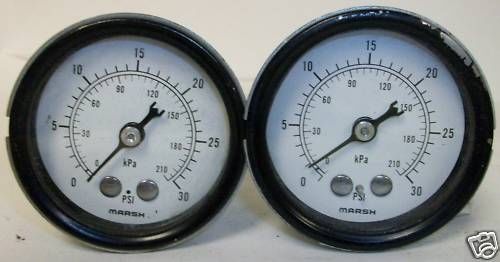 Marsh 2&#034; 30psi general service pressure gauge 1/4&#034; npt j1846 for sale