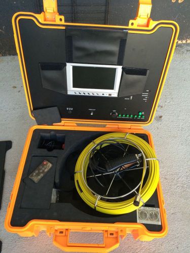 Trojan worldwide inc 130ft 7&#034; color lcd sewer drain inspection camera with dvr for sale