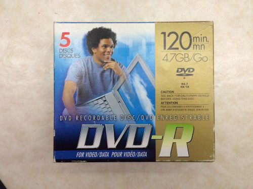 JVC DVD-r 5 Discs With Cases. 120 Min. 4.7GB