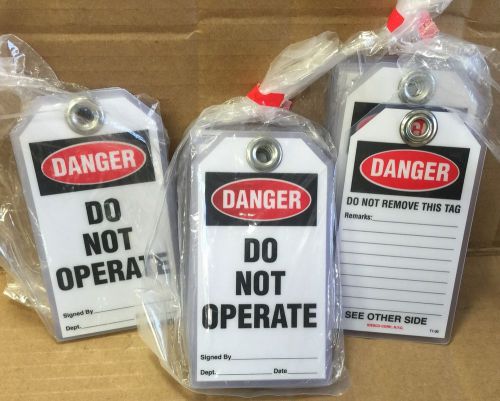 New idesco  lot of 24 danger do not operate tag t1-30, t130 for sale