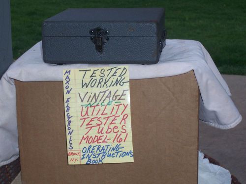 TESTED WORKING  VINTAGE  UTILITY TUBE TESTER   MODEL 161   NICE  TUBE 12AX7  6L6