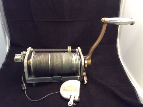 Stevens &#034;Sounding Reel&#034; Hand Winch With Cable