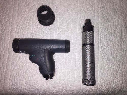 Welch Allyn Panoptic Ophthalmoscope Head &amp; Battery Handle Eye Tool 11810