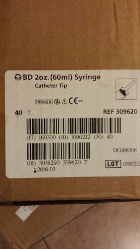 BD 2 oz, (60 ml) Syringe Catheter Tip 309620