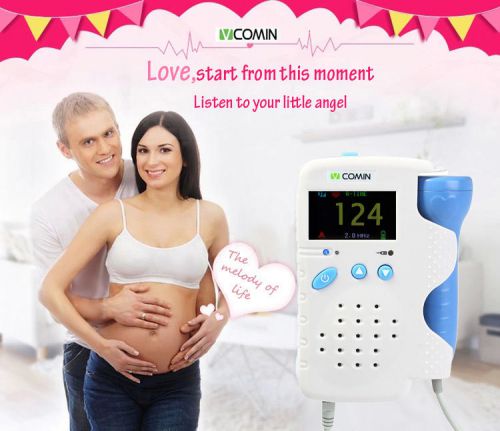 Prenatal Fetal Doppler Probe LCD Backlight Screen Baby Heart Rate Sound Monitor