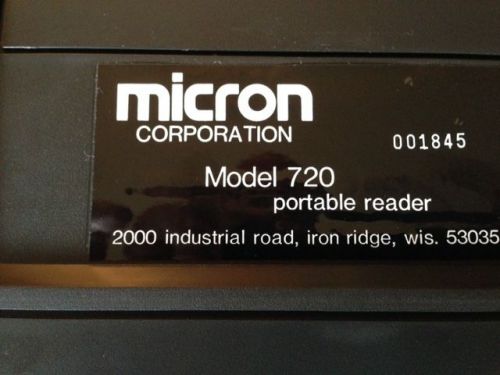Micron 720 Portable Microfiche Reader