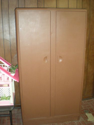brown metal cabinet
