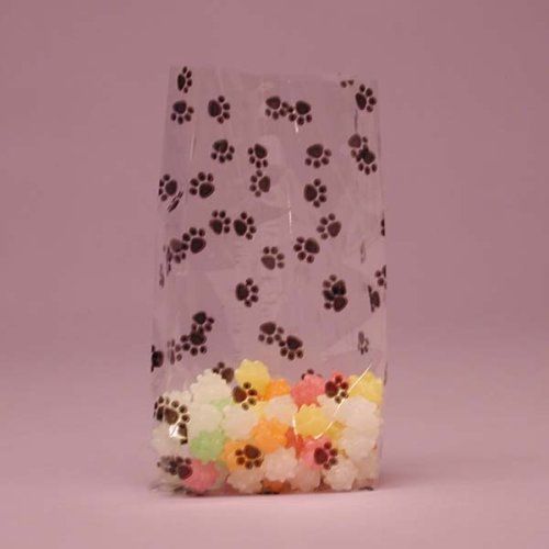 NEW 50 Pack of Cello Bags - Paw Prints
