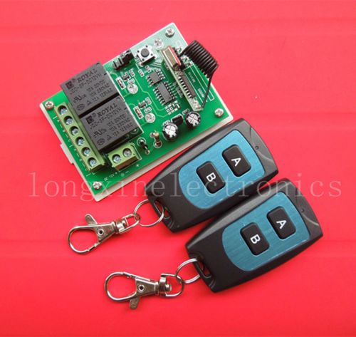 DC 12v 10A relay 2CH RF Remote Control Switch Transmitter+ Receiver 315MHZ