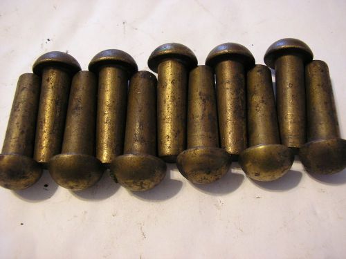 11  Heavy Duty Brass Rivets 1 1/4 x 5/8