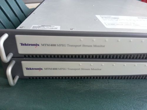 (LOT of 2) Tektronix MPEG Transport Stream Monitor MTM400 Opt 1-5 ES MTM400EI