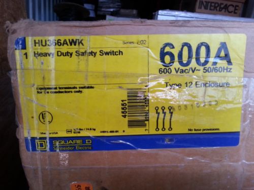 SQUARE  D 600 AMP / 600 VOLT SWITCH cat #HU366AWK