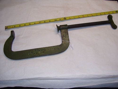 C clamp, vintage cincinnati (8&#034;) no. 44 heavy duty c clamp with wing knob, usa for sale