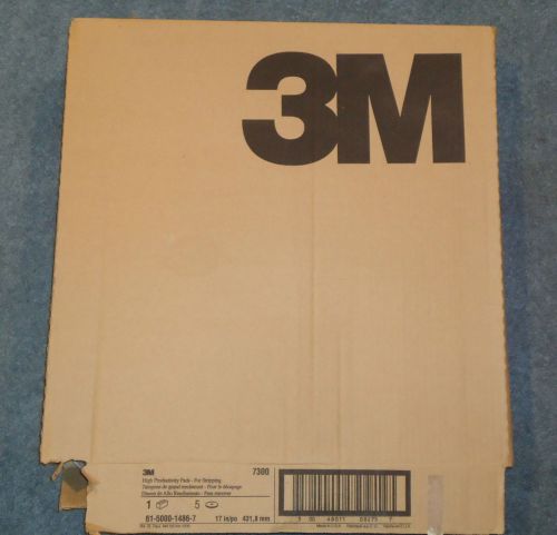 3M Stripping Pads 7300 High Producticity Pads 17&#034; - Case Of 5 - NEW